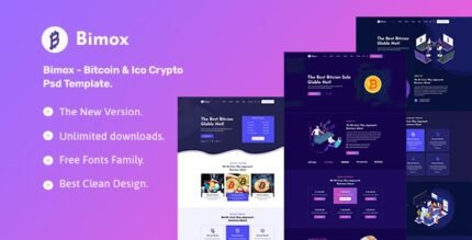 Bimox Bitcoin and Ico Crypto Psd Template