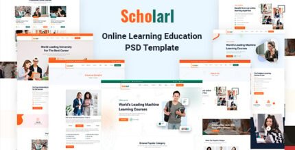 Scholarl Online Learning Education PSD Template