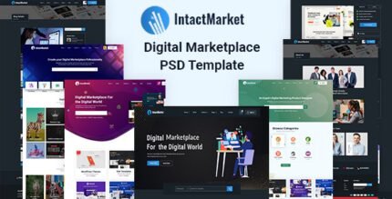 IntactMarket Digital Marketplace PSD Template
