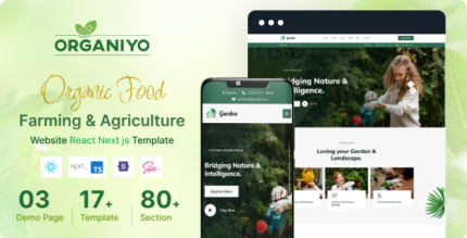 Organiyo - Organic Food Farming and Agriculture React Nextjs Template