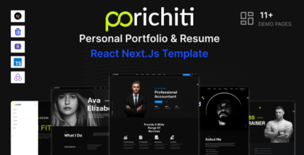 Personal Portfolio and Resume React Next.js Template - Porichiti