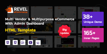 Revel eCommerce html template with multivendor