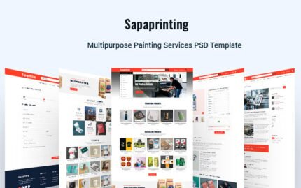 Sapaprinting- multipurpose printing services website PSD template