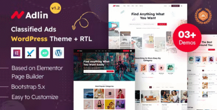 Adlin – Classified Ads Listing WordPress Theme