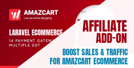 Affiliate add-on – AmazCart Laravel Ecommerce System CMS