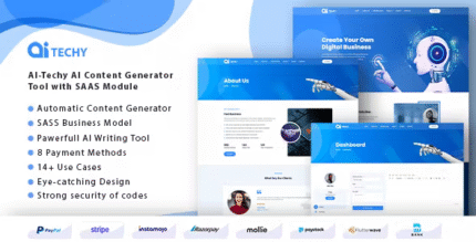 AI-Techy – AI Content Generator Tool with SAAS Module