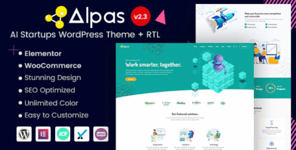 Alpas – Elementor AI Startups WordPress Theme