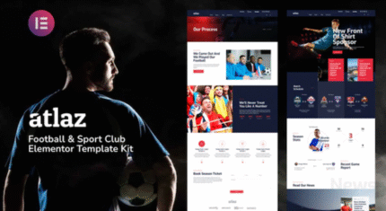Atlaz – Football & Sports Club Elementor Template Kit