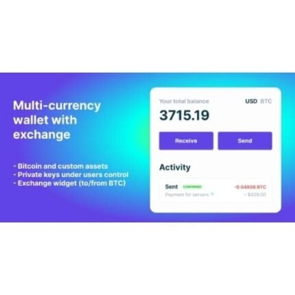 Bitcoin, Ethereum, ERC20 crypto wallets with exchange